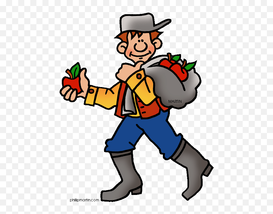 Map Of Johnny Appleseed Travels - Clip Art Johnny Appleseed Clipart Emoji,John Appleseed Emoji