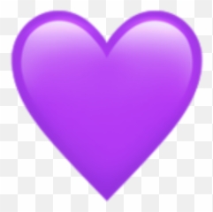 Purple Love Emoji Emoticon Sticker - Apple Heart Png