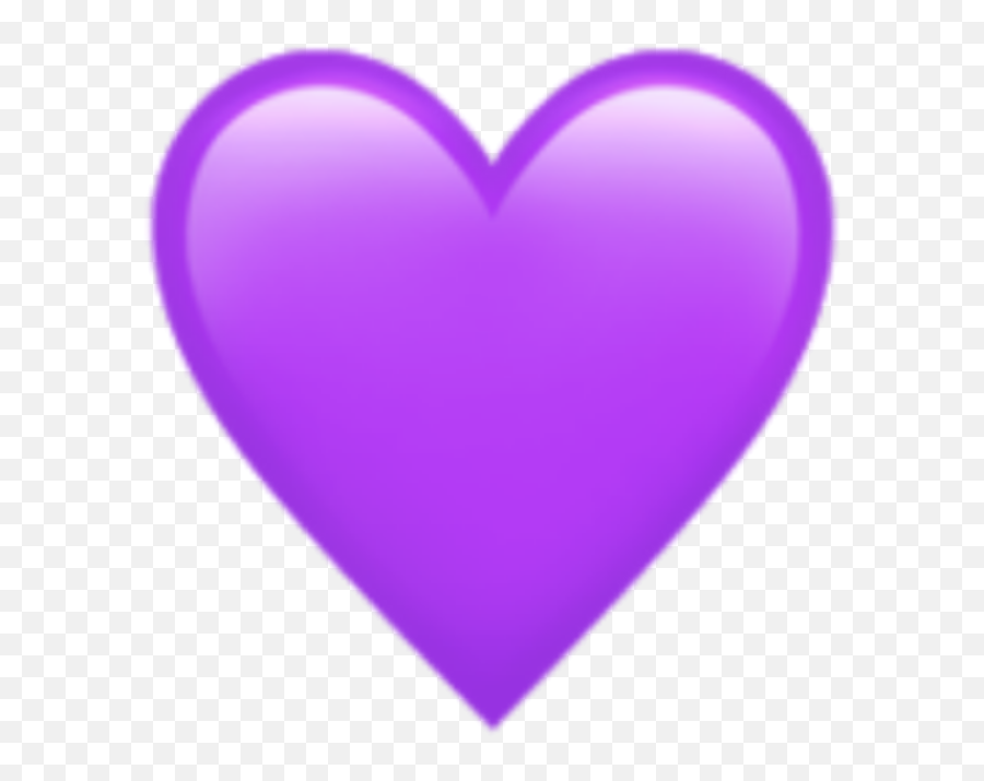 Purple Love Emoji Emoticon Sticker - Apple Purple Heart Emoji Png,Purple Emoticon
