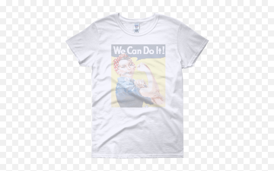 We Can Do It Feminist Ascii Art Womenu0027s Classic Fit T - Shirt Ernie Ball Logo Shirt Emoji,Ascii Emoticons