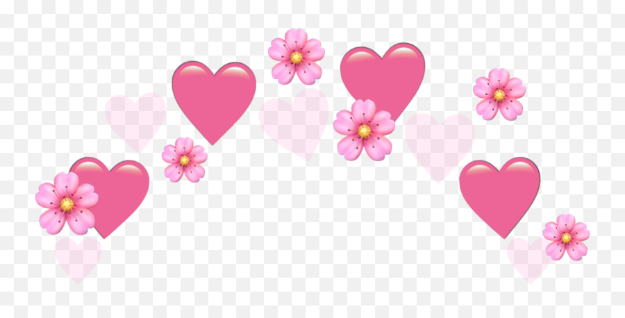 Heartjoon Pink Heartcrown Sticker - Girly Emoji,Flower Crown Emoji