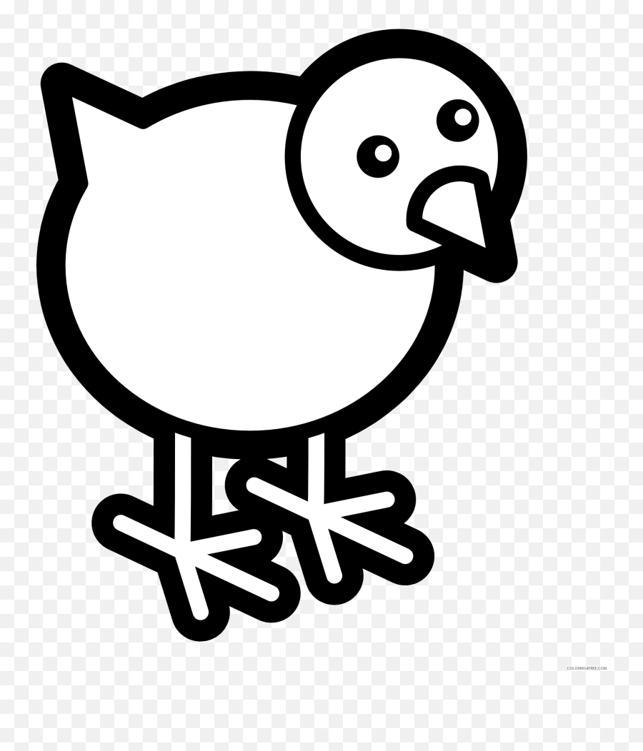 Bird Coloring Pages Black Bird Clipart - Pollito Facil De Dibujar Emoji,Black Bird Emoji