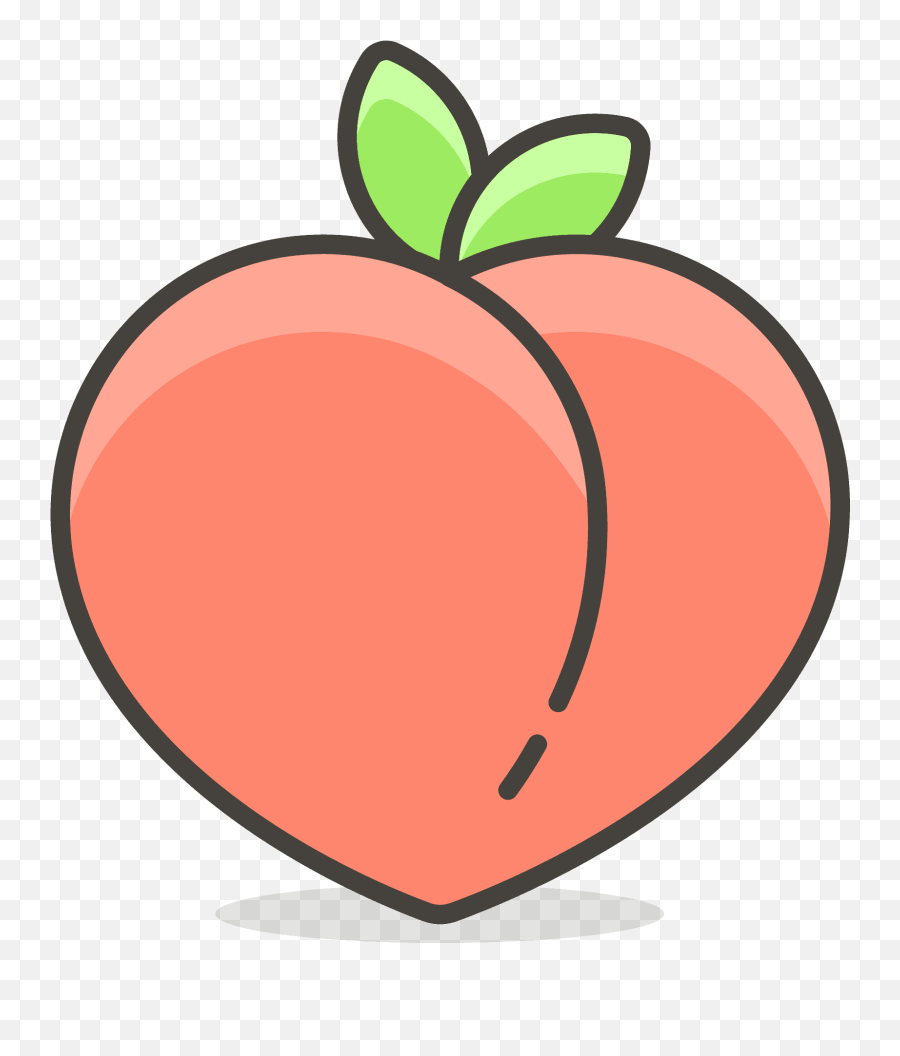 Peach Emoji Clipart - Transparent Cute Peach Icon,Peach Emojis