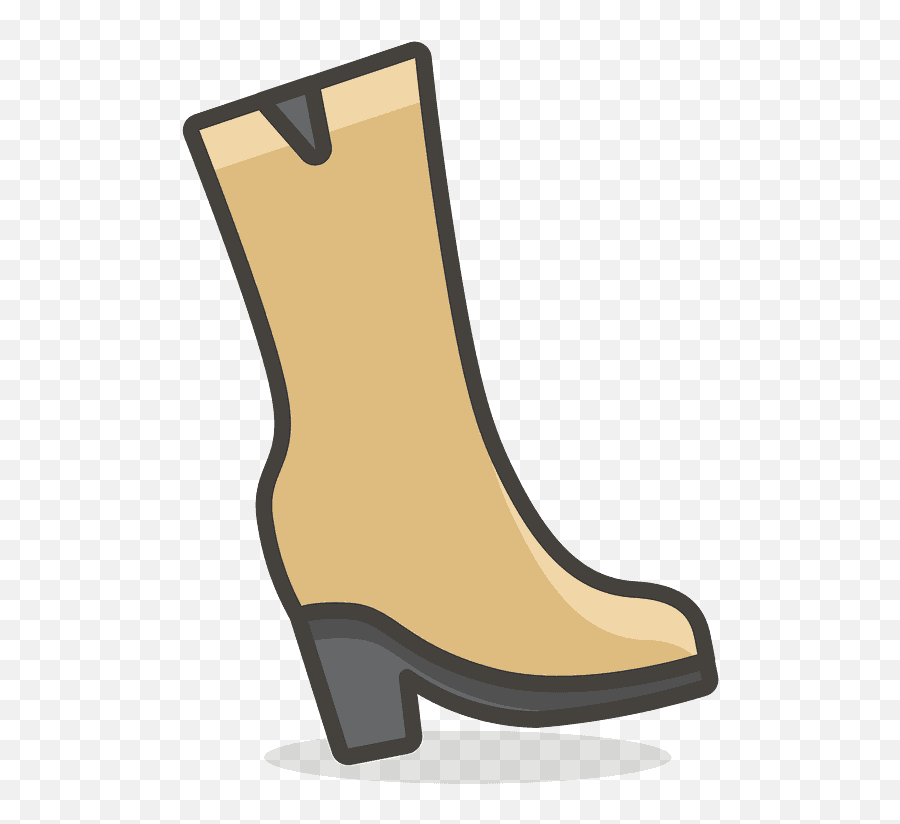 Womans Boot Emoji Clipart - Round Toe,Cowboy Boot Emoji