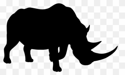 Rhino Sticker - Rhino Silhouette Emoji,Rhino Emoji