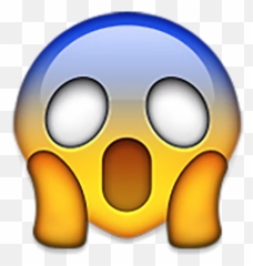 Apple Color Emoji Surprise Sticker - Shocked Emoji White Background,Surprised Emoji Png