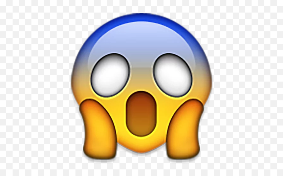 Apple Color Emoji Surprise Sticker - Shocked Emoji White Background,Surprised Emoji Png