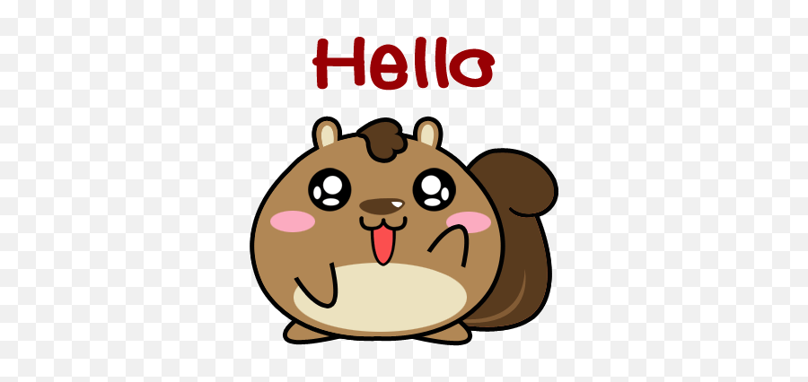 Obesity Mei - Clip Art Emoji,Squirrel Emoji