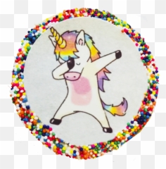 Christening Sugar Cookies With - Unicorn Cookie Dabbing Emoji,Unicorn Emoji Cake