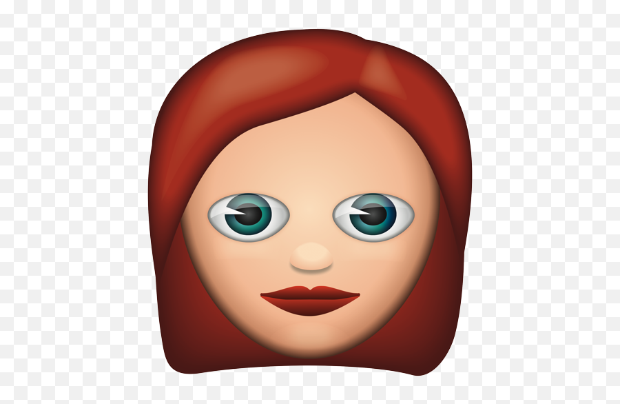 Emoji - Cartoon,Red Head Emoji