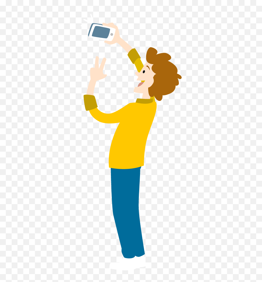 Guy Clipart Selfy Guy Selfy - People Take Photo Cartoon Emoji,Emoji Selfie Stick