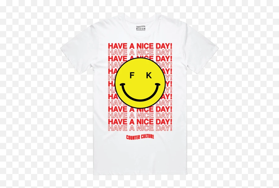 All - Old Skool Rave T Shirts Emoji,Have A Nice Day Emoticon