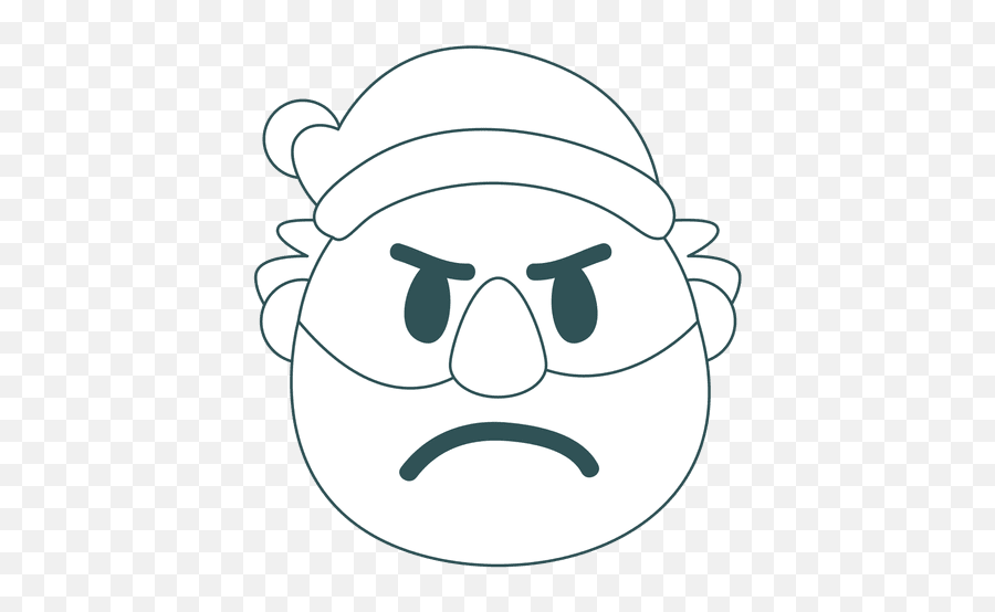 Squint Eye Santa Claus Hat Face Green - Cartoon Emoji,Eye Squiggle Emoji