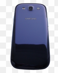 Samsung Galaxy Iii Pebble Blue Back Tilted - Emoji
