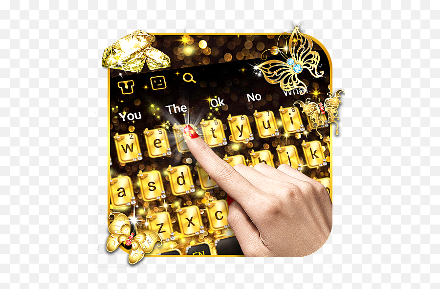 Download Gold Diamond Keyboard - Gold Emoji,Gold Emoji Keyboard