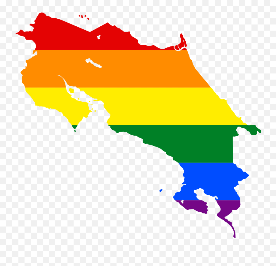 Lgbt Flag Map Of Costa Rica - Costa Rica Map Vector Emoji,Costa Rica Flag Emoji