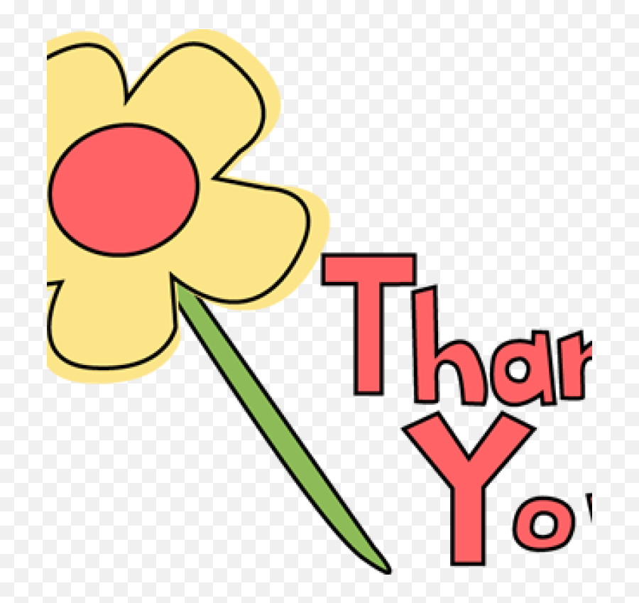 Thank You Clipart Png - Thank You Flower Clip Art Thank You Clipart Transparent Emoji,Flower Emoticon Text