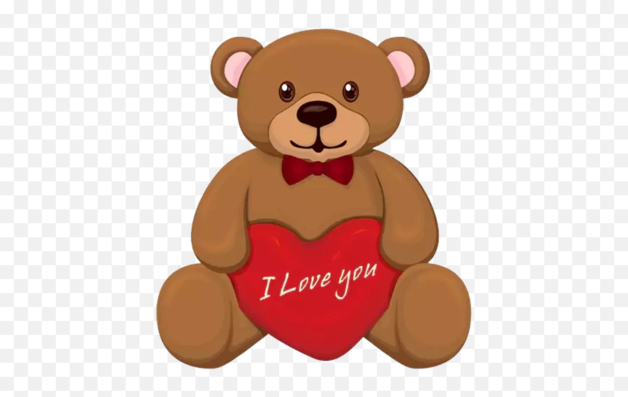 Teddy Bear Stickers Wastickerapp - Cute Valentines Day Clipart Emoji,Teddy Bear Emoticon