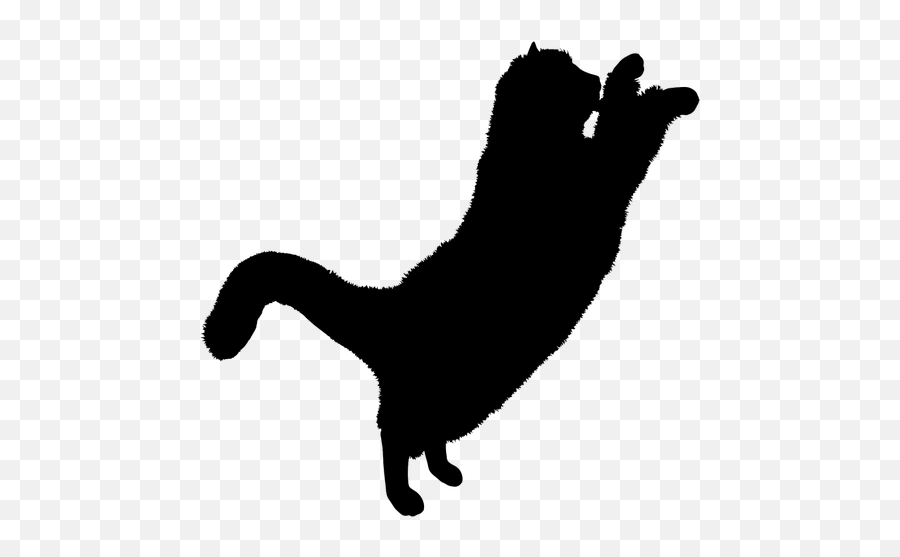 Fluffy Cat Vector Silhouette - Fluffy Cat Silhouette Emoji,Furry Emoji