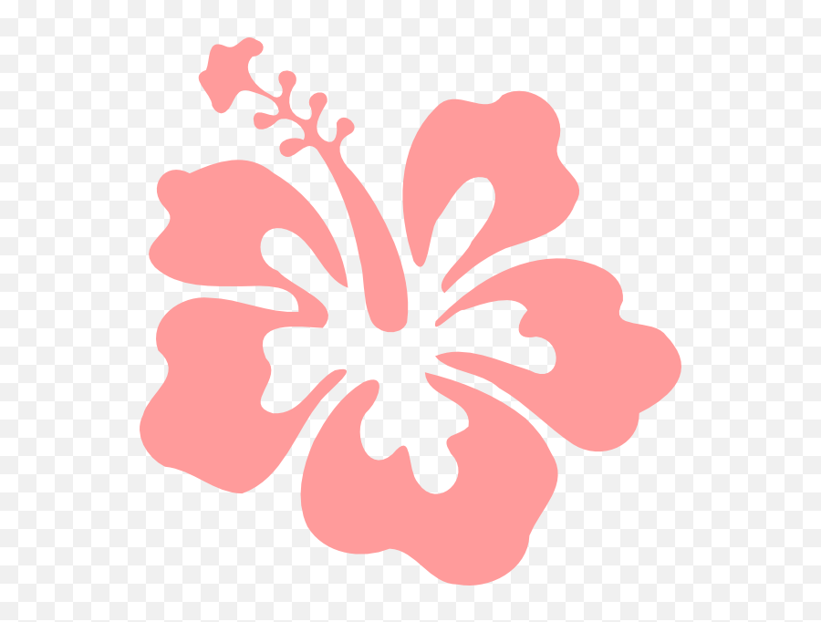 Pink Hibiscus Flower Clipart - Transparent Background Hibiscus Flower Clipart Emoji,Hawaiian Flower Emoji