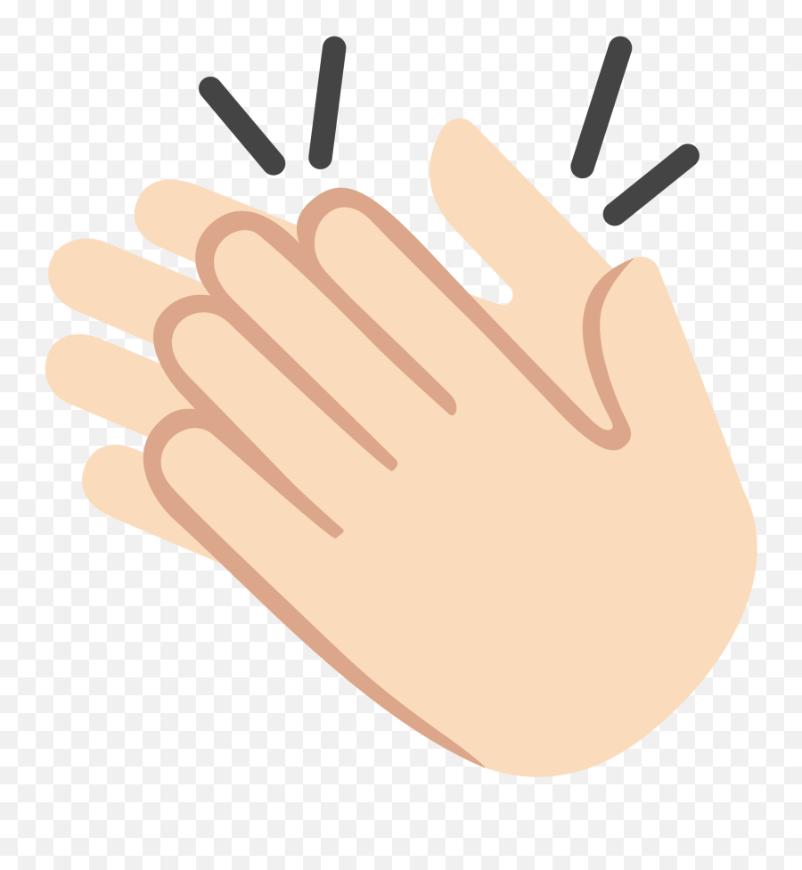 Emoji Hands Png - Clap Emoji Black Background,Hands Praise Emoji