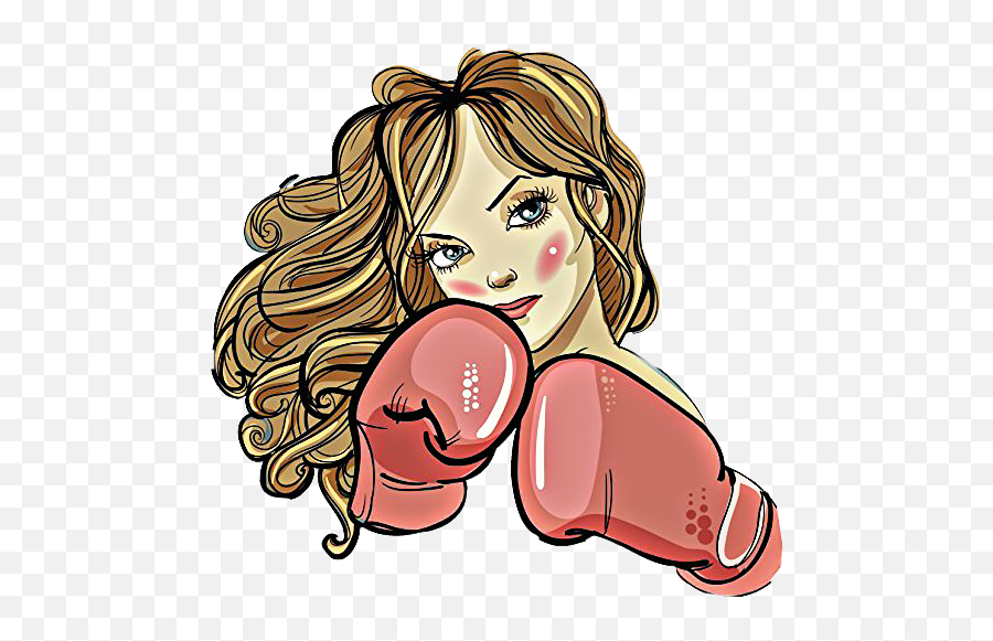 Boxing Gloves Sticker Challenge - Cartoon Woman Boxer Fighter Emoji,Boxing Emoji