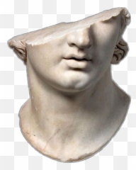 stone stonestatue face Sticker by - Broken Greek Statue Head Emoji
