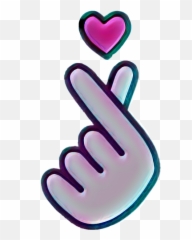 Pin - Finger Heart Clear Background Emoji