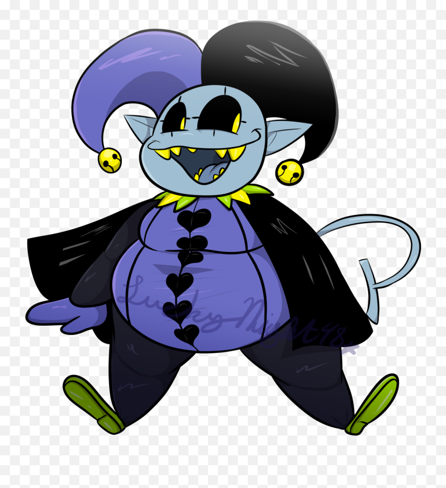 See A Clown Bean Hmmm What If It Was A Chubby Clown - Deltarune Jevil Chubby Art Emoji,Gasp Emoji Png