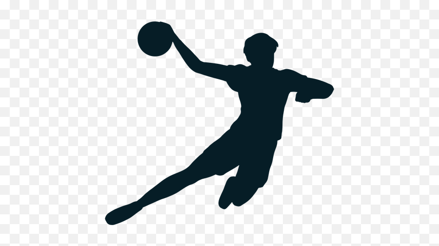 Handball Player In Action Silhouette Ad Player Action - For Basketball Emoji,Soccer Player Emoji