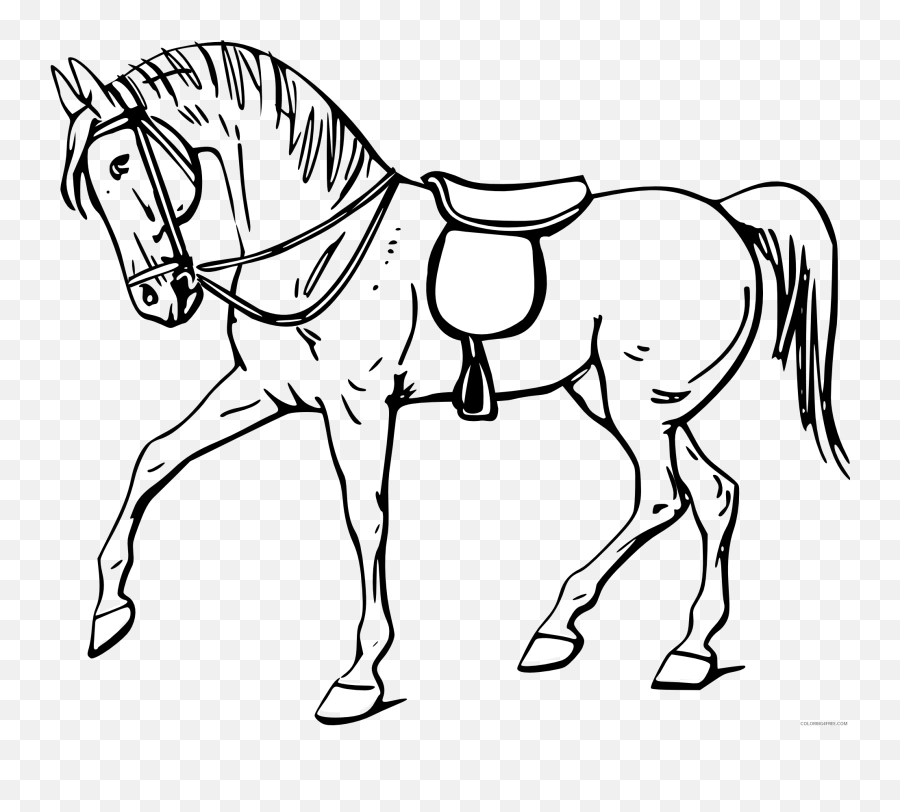 Quarter Horse Coloring Pages Quarter Horse Head Clip Art - Horse Clipart Black And White Emoji,Horse Head Emoji
