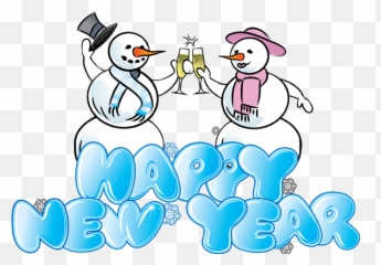 Happy New Year Clipart - Writing Style Emoji