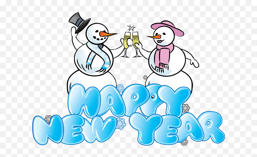 Happy New Year Clipart - Happy New Year Writing Style Emoji,Happy New Year Emoticons