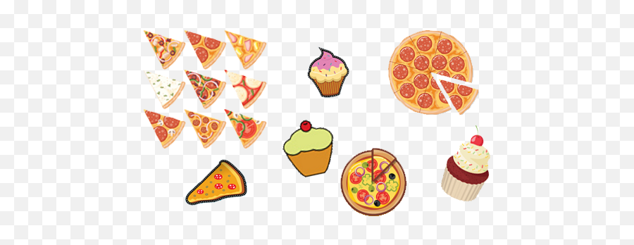 Download New Group Pizza And Cupcakes - Clip Art Pizza Slice Emoji,Emoji Cupcakes