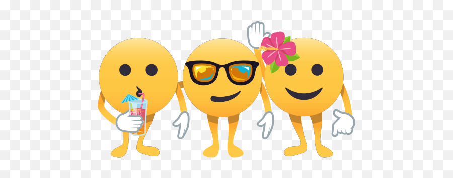 Summer Fun - Smiley Emoji,Emojione