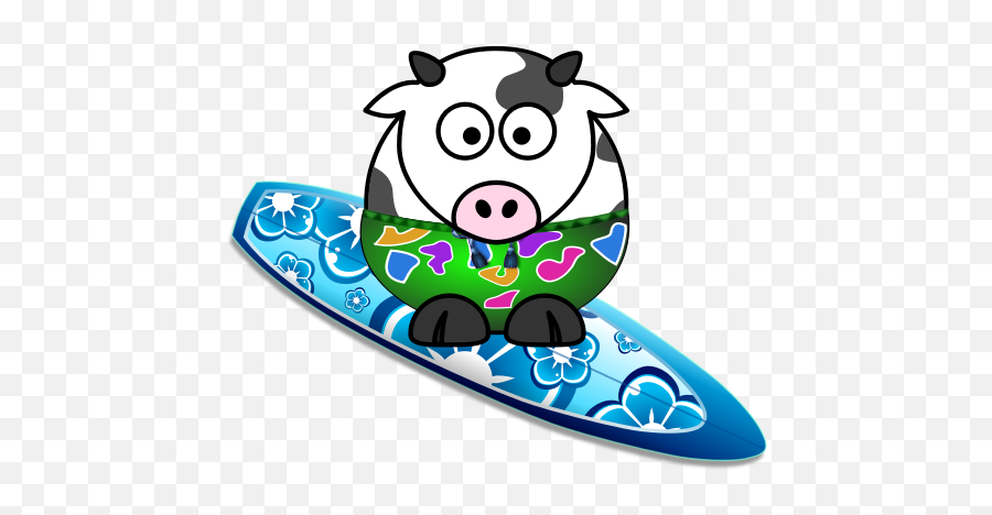Surfing Cow Vector Image - Surfing Cow Clipart Emoji,Super Bowl Emojis