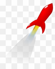 Free Stock Photo - Red Rocket Transparent Background Emoji