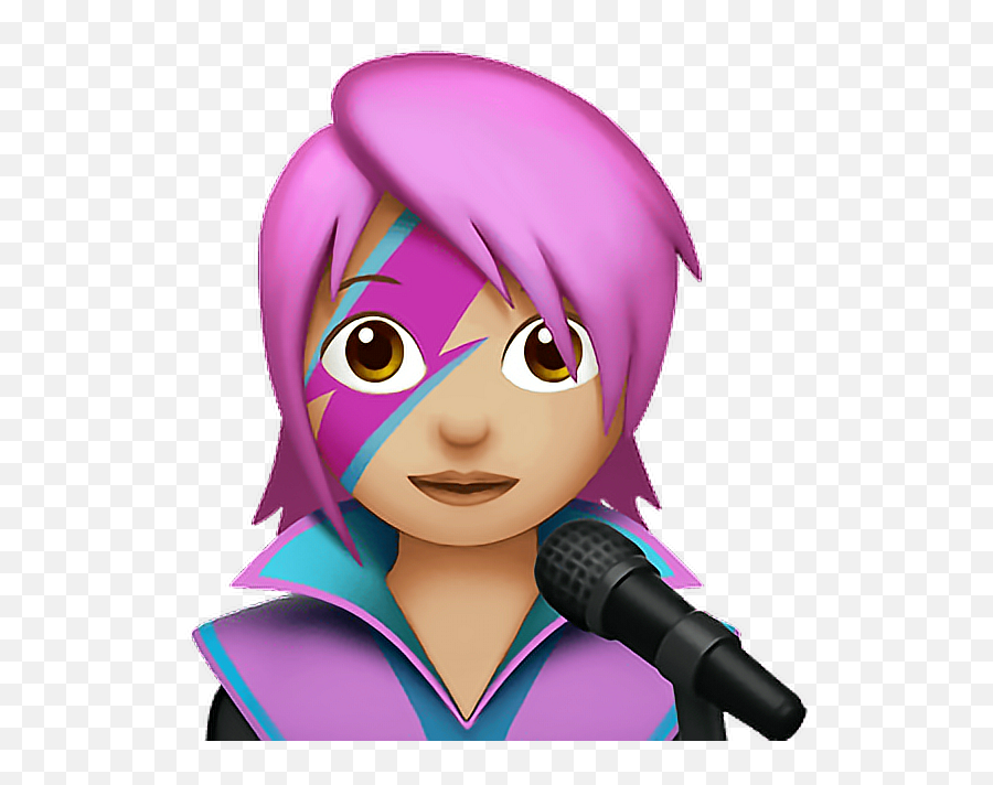 Girl Rock Emoji Niña Emoticon - David Bowie Emoji,Rock Emoticon