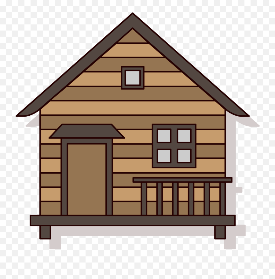 Explore Clipart House - Cartoon Cabin Png Emoji,Cabin Emoji - free  transparent emoji - emojipng.com