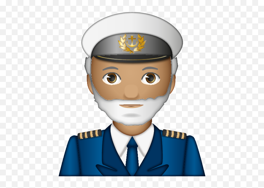 Emoji - Female Ship Captain Cartoon Free,Military Emoji