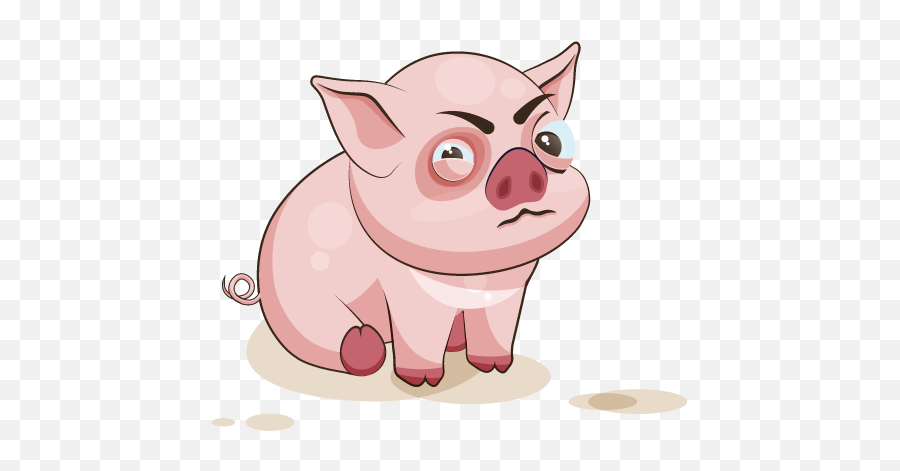 Adorable Pig Emoji Stickers - Cartoon,Pig Emoji Png