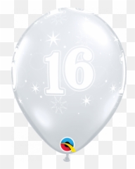 Round Diamond Clear Pk25 16 Sparkle - Qualatex Emoji,House And Balloons Emoji