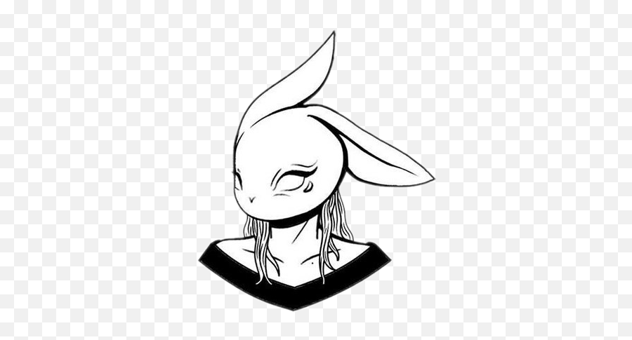 Girlbunnyrabbitgirlwomanwomentumblrtopf - Rabbit Or Women Drawing Emoji,Woman With Bunny Ears Emoji