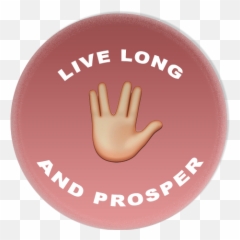 Live Long Prosper 1 Badge - Circle Emoji,Live Long And Prosper Emoji
