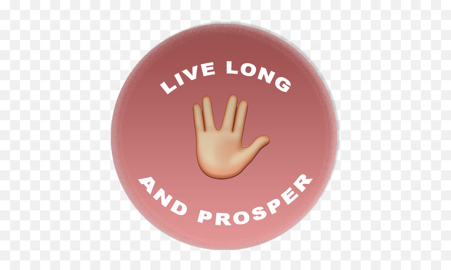 Live Long Prosper 1 Badge - Circle Emoji,Live Long And Prosper Emoji