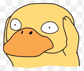 Shook Psyduck Duck Pokemon Omg Yellow Drawn Meme Freeto - Pokemon Meme Png Stickers Emoji,Shook Emoji