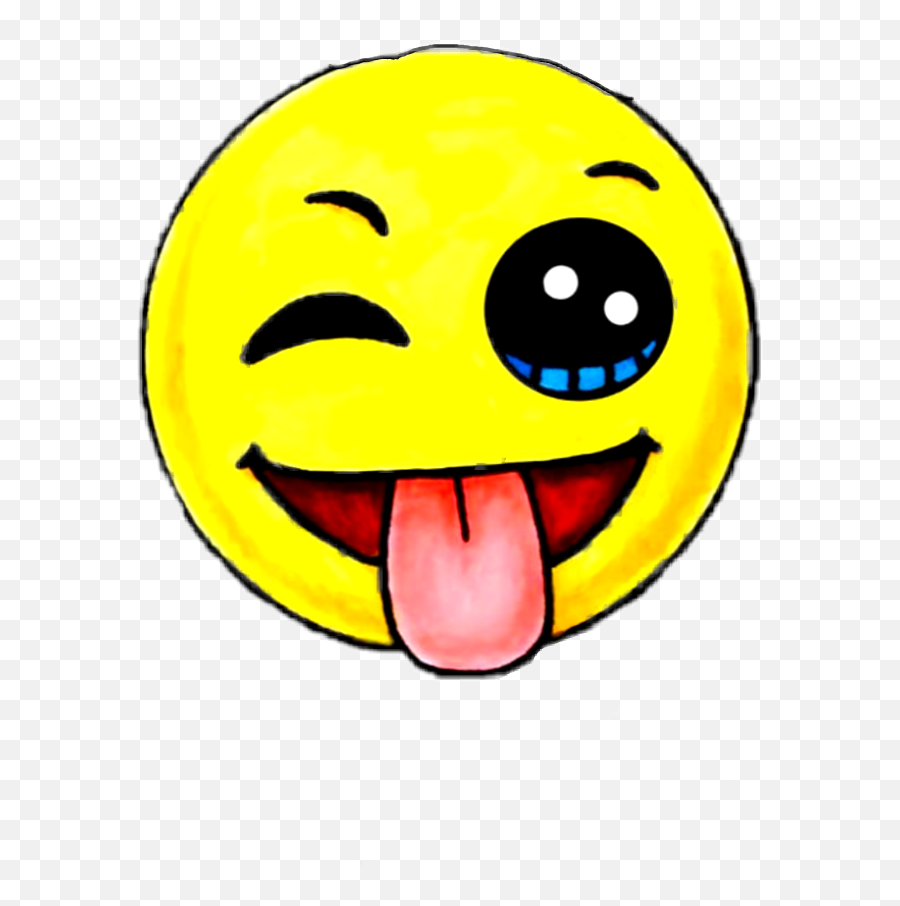 Emoji Crazy Yellow Facebook Cutest - Draw So Cute Emoji,Emoji Facebook