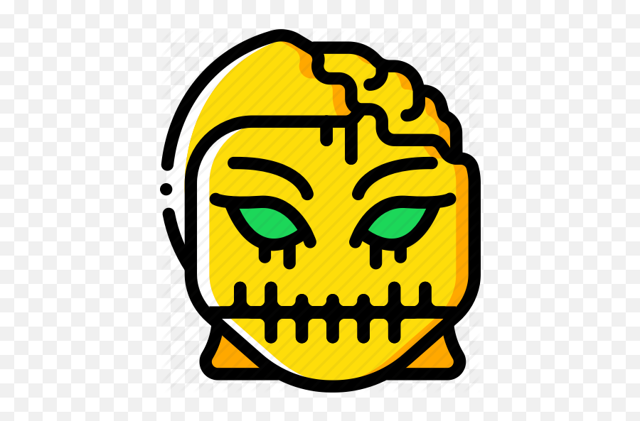 Creepy Emojis Halloween Horror - Halloween Drawings Zombie Girl,Is There A Zombie Emoji