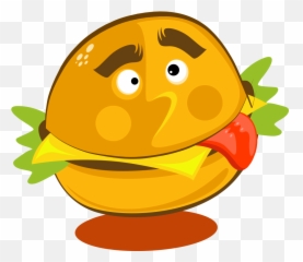 Burger Cartoon Sketch - Smiley Emoji,Burger Emoticon