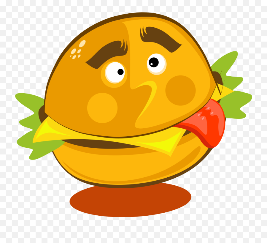 Burger Cartoon Sketch - Smiley Emoji,Burger Emoticon